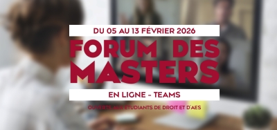 Forum des Masters 2026 : une semaine pour construire son avenir acad&eacute;mique