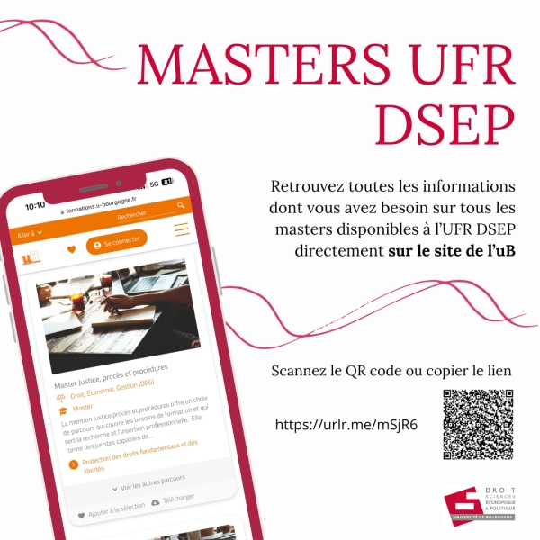 Accès en 1ère année de Master UFR DSEP