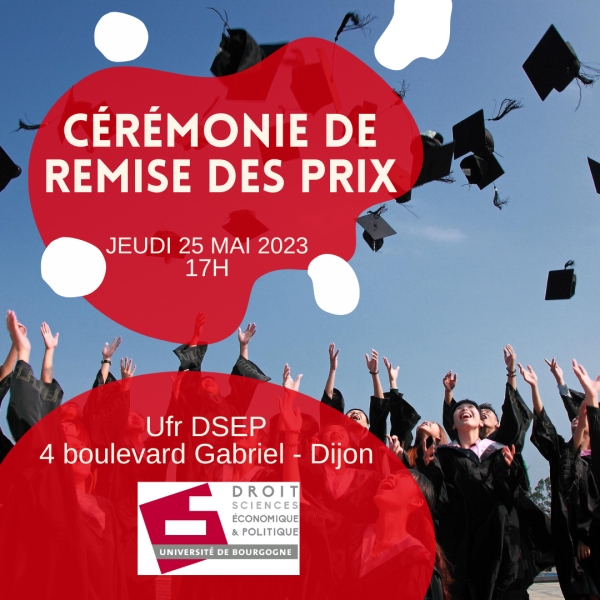 Cérémonie de remise des prix  jeudi 25 mai 2023 à 17H