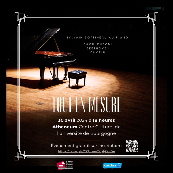 Concert Tout en mesure : 30 avril 18h à l&#039;Athénéum