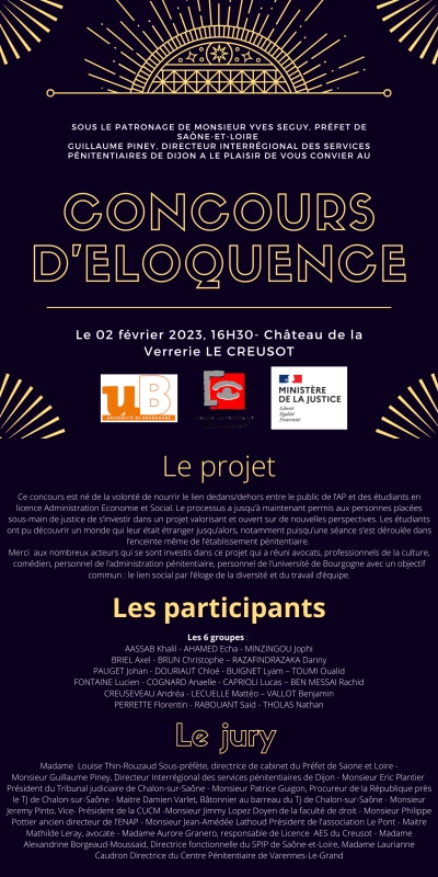 Concours d&#039;éloquence du 2 février 2023