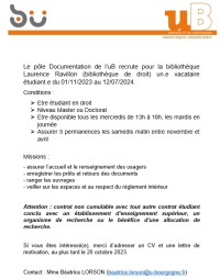 Vacataire pôle documentation