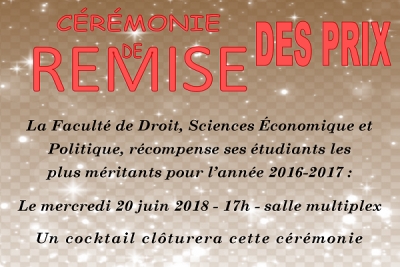 Remise des prix 2018