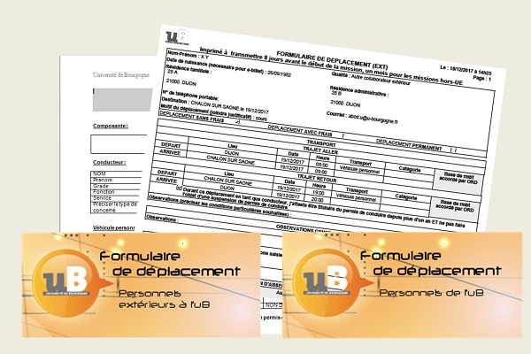 Formulaire de déplacement